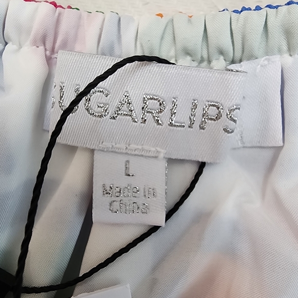 Sugarlips Women  Size L Floral Top Off Shoulders - Picture 8 of 8